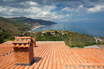 Image showing Before storm in Taormina, Sicily, Italy