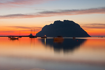 Image showing Tavolara island at sunset