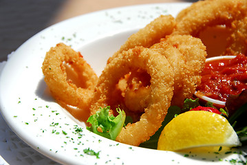 Image showing Fried calamari
