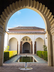 Image showing Palace of the Alcazaba in Malaga, Spain