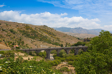 Image showing Railroad viaduct in Randazzo, Sicily