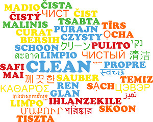 Image showing Clean multilanguage wordcloud background concept