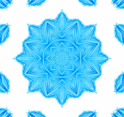 Image showing Abstract blue concentric pattern