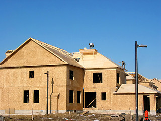 Image showing New home construction