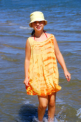 Image showing Girl beach