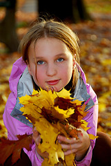 Image showing Autumn girl