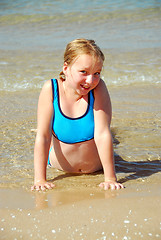 Image showing Girl beach