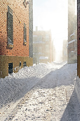 Image showing Snowstorm in the sunlight