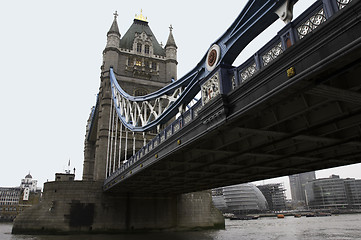 Image showing London - tower bridge underside