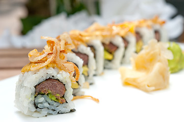 Image showing Japanese sushi rolls Maki Sushi 