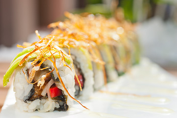 Image showing Japanese sushi rolls Maki Sushi 