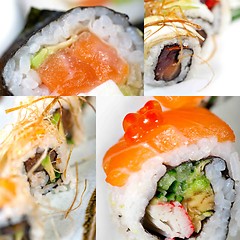 Image showing Japanese sushi collage 