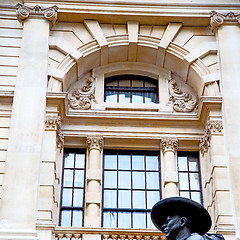 Image showing marble and statue in old city of london england