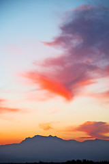 Image showing mountain in morocco   and  sunrise