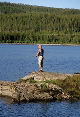 Image showing Man fishing