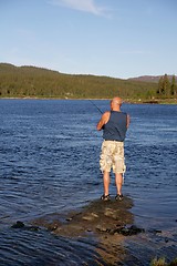 Image showing Man fishing