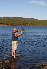 Image showing Man fishing