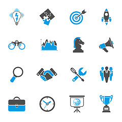 Image showing Business Strategy Icon Set