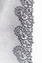 Image showing Decorative silver lace