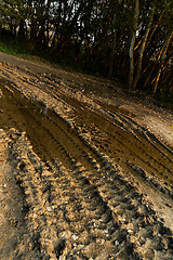 Image showing Dirty broken rural road 