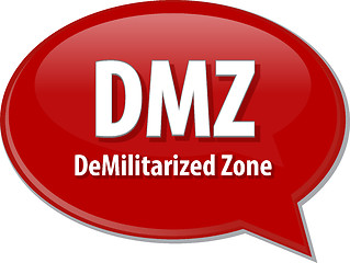 Image showing DMZ acronym definition speech bubble illustration