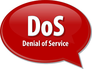 Image showing DoS acronym definition speech bubble illustration