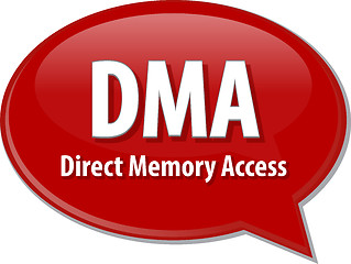 Image showing DMA acronym definition speech bubble illustration