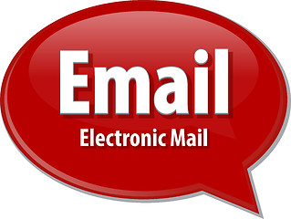 Image showing Email acronym definition speech bubble illustration