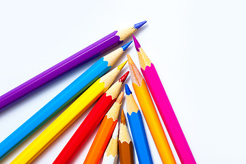 Image showing colored pencils on white