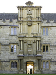Image showing university of oxford, merton college gateway