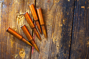 Image showing several rifle cartridges