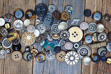 Image showing set of vintage buttons