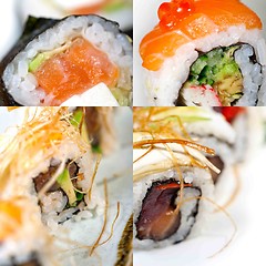 Image showing Japanese sushi collage 