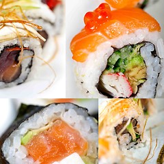 Image showing Japanese sushi collage 