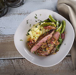 Image showing Steak With Vegetables