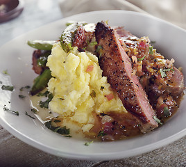 Image showing Steak With Vegetables