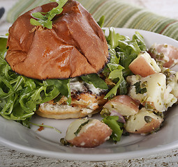 Image showing Salmon Burger