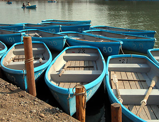 Image showing Boats on the riverside