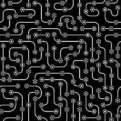 Image showing Electronic circuit board. Seamless pattern.