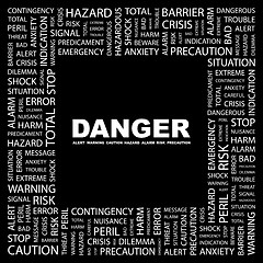 Image showing DANGER.