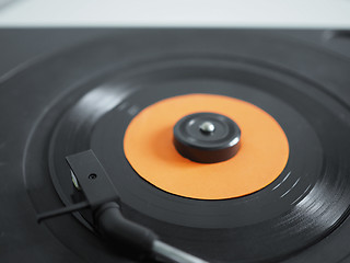 Image showing Vinyl record on turntable