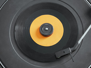 Image showing Vinyl record on turntable