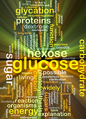 Image showing Glucose background concept glowing