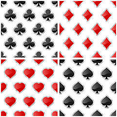 Image showing Card suits. Seamless pattern.