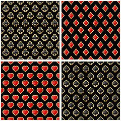 Image showing Card suits. Seamless pattern.