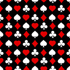 Image showing Card suits. Seamless pattern.