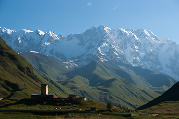 Image showing Ushguli monastery in Georgia