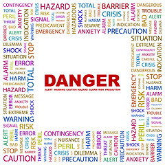 Image showing DANGER.