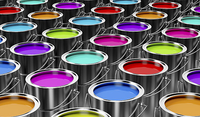 Image showing Paint cans
