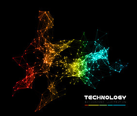 Image showing Abstract network connection background